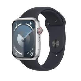 Apple Watch Series 9 (2023) GPS + Cellular 45 mm - Aluminium Silver - Sport band Black