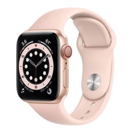 Apple Watch (6th gen) 2020 GPS + Cellular 40 - Aluminium Gold - Sport band Pink sand