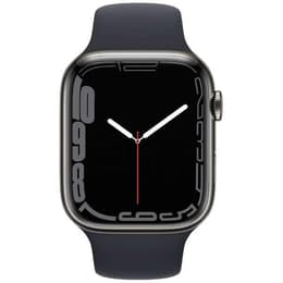 Apple Watch Series 7 (2021) GPS + Cellular 45 mm - Stainless steel Graphite - Sport band Black