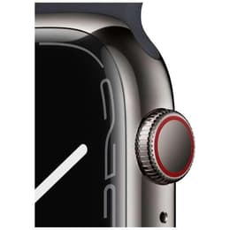 Apple Watch Series 7 (2021) GPS + Cellular 45 mm - Stainless steel Graphite - Sport band Black