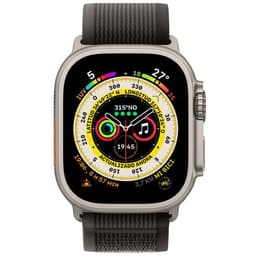 Apple Watch Ultra (2022) GPS + Cellular 49 mm - Titanium Natural Titanium - Trail loop Black