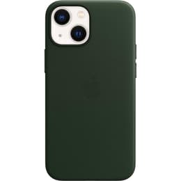 Apple Leather case iPhone 13 Mini - Magsafe - Leather Green