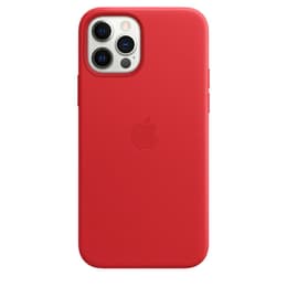 Apple Leather case iPhone 12 Pro Max - Magsafe - Leather Red