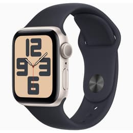 Apple Watch Series SE 2 (2022) GPS 40 mm - Aluminium Starlight - Sport band Black