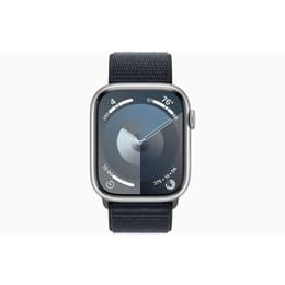 Apple Watch Series 9 (2023) GPS + Cellular 45 mm - Aluminium Silver - Sport loop Black
