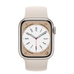 Apple Watch (8th gen) 2022 GPS + Cellular 45 - Aluminium Starlight - Sport band Starlight