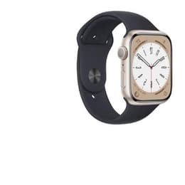 Apple Watch Series 8 (2022) GPS 45 mm - Aluminium Starlight - Sport band Black
