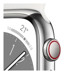 Apple Watch Series 9 (2023) GPS 45 mm - Aluminium Silver - Sport band White