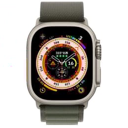 Apple Watch Ultra (2022) GPS + Cellular 49 mm - Titanium Natural Titanium - Alpine loop Green