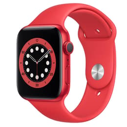 Apple Watch Series 6 (2020) GPS 44 mm - Aluminium Red - Sport band Red